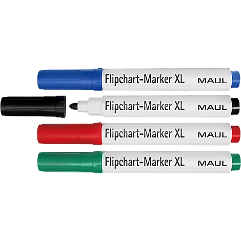 MAUL Flipchart-Marker XL, farbig sortiert, 4 StÃ¼ck