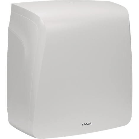 Weißer Wandtrockner mit dem Schriftzug "MAUL" unten rechts.