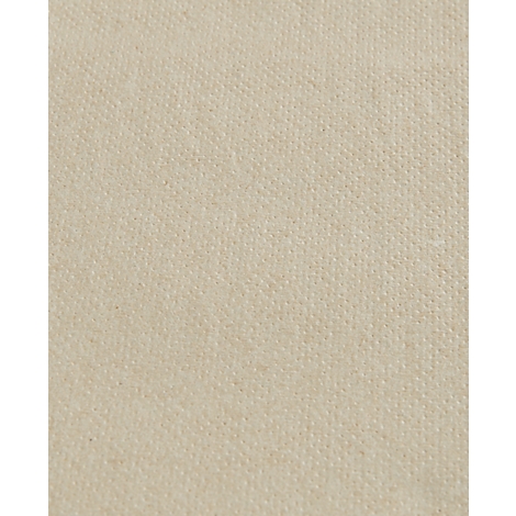 Nahaufnahme von beigefarbenem Stoff mit feiner Textur.