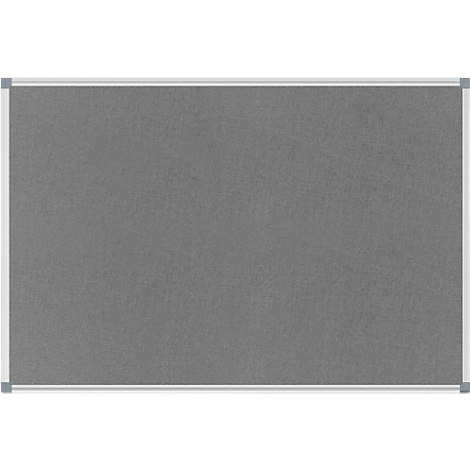 Grey noticeboard with a light frame. The surface is textured.