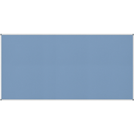 Blue whiteboard with white frame, rectangular.