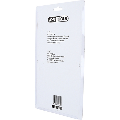 Verpackung mit Logo "KS TOOLS" und Textinformationen.