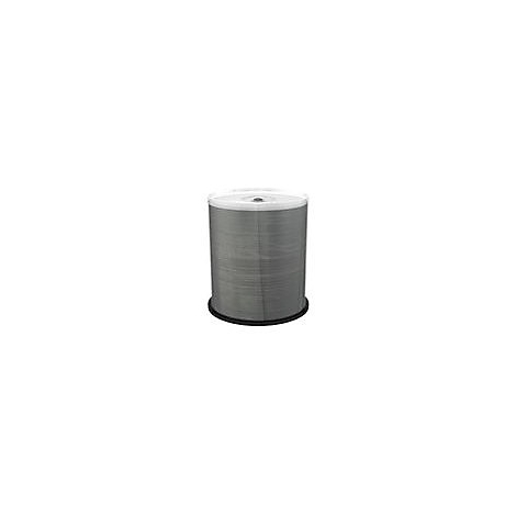Stapel von Silber-CDs, in einer zylindrischen Halterung.