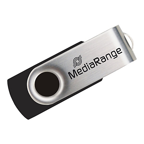 MediaRange - USB-Flash-Laufwerk - 64 GB - USB 2.0 - Schwarz/Silber
