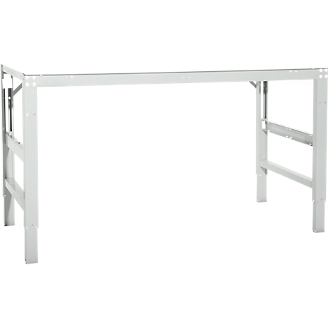 Mesa de trabajo Ergo, electrohidráulica, tablero acabado PVC, 1750 x 800 mm, gris luminoso
