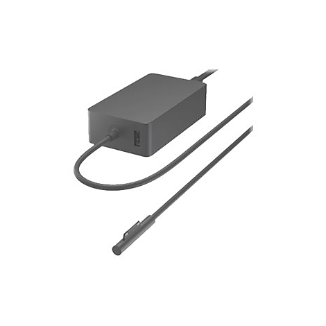 Adaptateur secteur gris avec cÃ¢ble de charge, sur fond blanc.