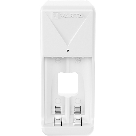 White VARTA charger, with two battery charging slots.