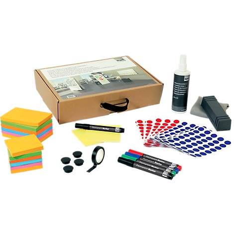 Moderationskoffer Sigel Business für Whiteboards, Kartonbox, T 235 x B 385 x H 80 mm, mit Tragegriff