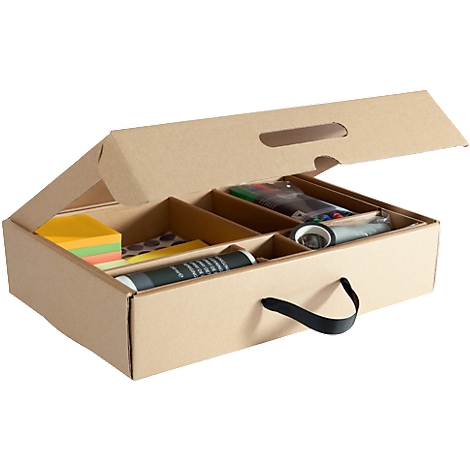 Moderationskoffer Sigel Business für Whiteboards, Kartonbox, T 235 x B 385 x H 80 mm, mit Tragegriff