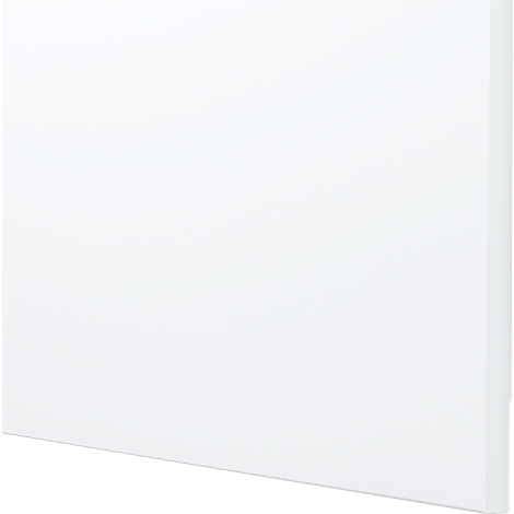 Tableau blanc en coupe, bord diagonal au premier plan, côté droit visible.