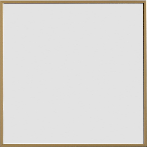 Cadre carré de couleur dorée avec fond blanc.