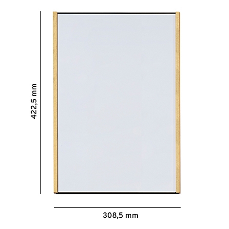 Rechthoekige fotolijst met houten lijst. Afmetingen: 422,5 mm x 308,5 mm.