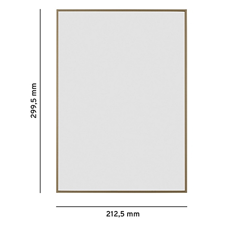 Rechthoekig frame met witte achtergrond. Afmetingen: 299,5 mm x 212,5 mm.