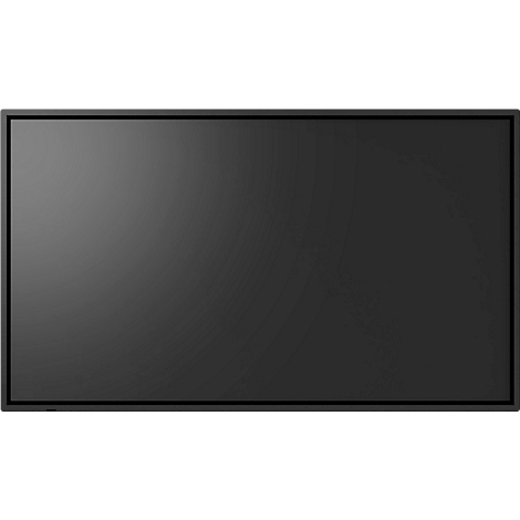 Écran noir dans un cadre sombre. Format rectangulaire.