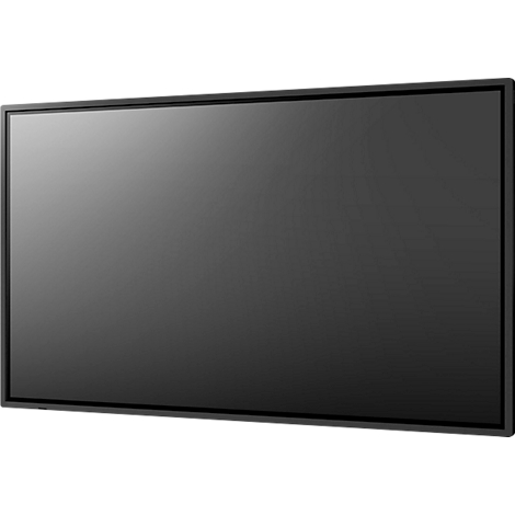 Un écran noir rectangulaire avec un cadre fin, légèrement incliné.