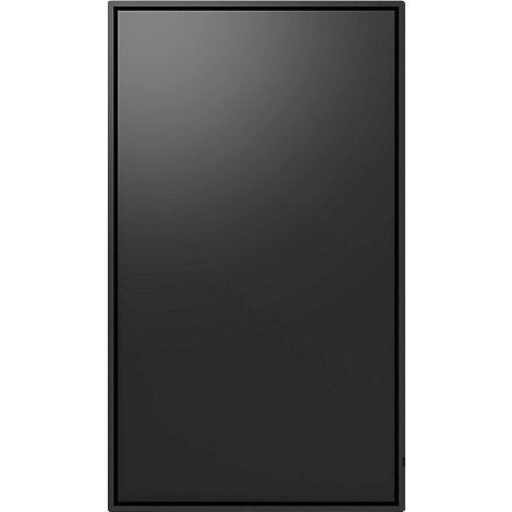Écran noir rectangulaire avec un cadre fin.