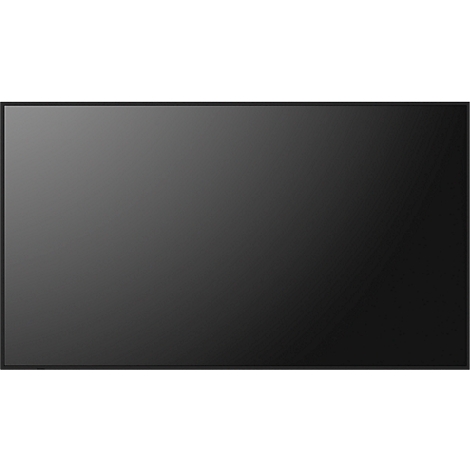 Écran noir dans un cadre sombre. La surface reflète légèrement la lumière.