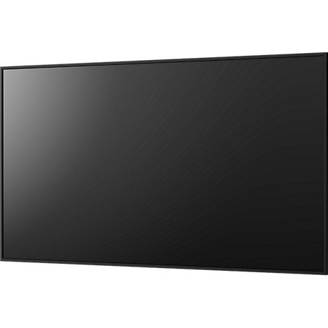 Un grand écran noir rectangulaire avec un cadre fin.