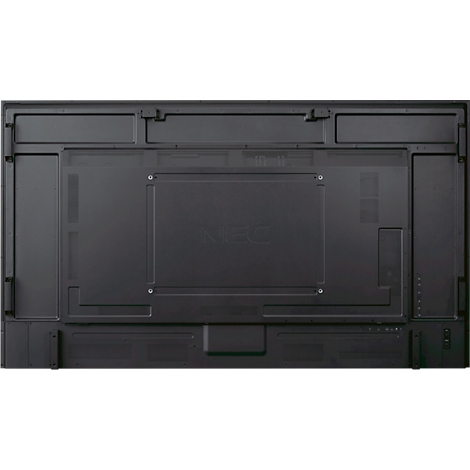 Dos d'un écran noir rectangulaire avec logo NEC.