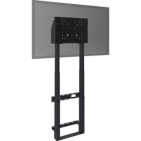 converteerbaar Kust vloot Monitor muurbeugel e.BOX®, voor 1 beeldscherm tot 86" & tot 120 kg,  elektrisch in hoogte verstelbaar, anti-collision bescherming, kabelbox,  VESA, staal, zwart voordelig kopen | Schäfer Shop
