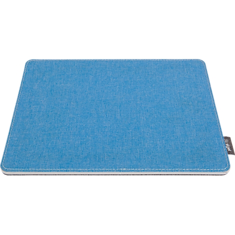 Light blue rectangular mousepad. The edge is white, the material slightly textured.