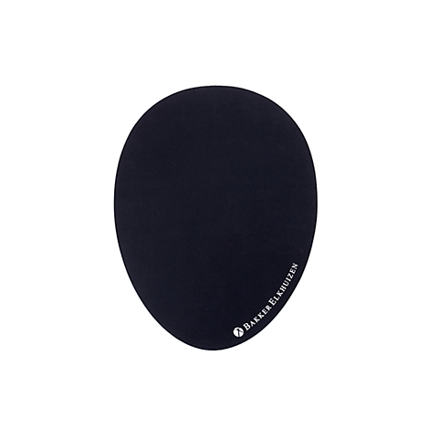 Black, oval mousepad. "Bakker Elkhuizen" is written on the edge.