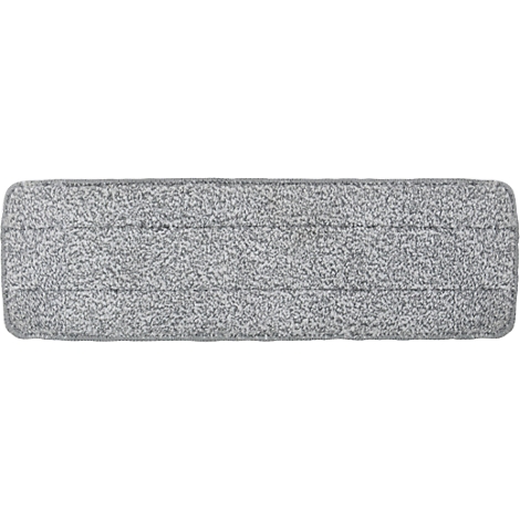 Grauer rechteckiger Wischmoppkopf mit drei Querstreifen, die an einen Schwamm erinnern.