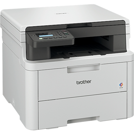 Witte en zwarte printer met Brother-logo en bedieningspaneel.