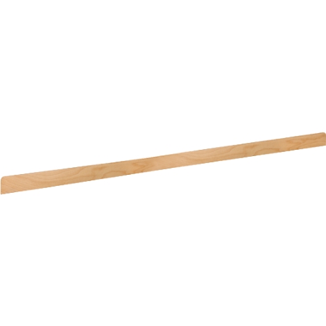 Ein längliches Holzstück, hellbraun mit Maserung, liegt schräg.