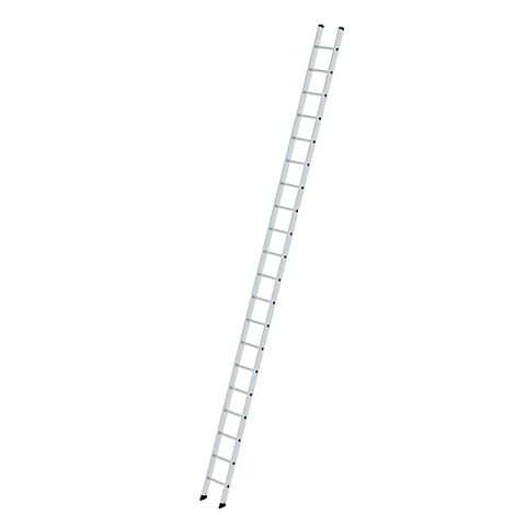 Gray ladder, diagonally from bottom left to top right, against a white background.