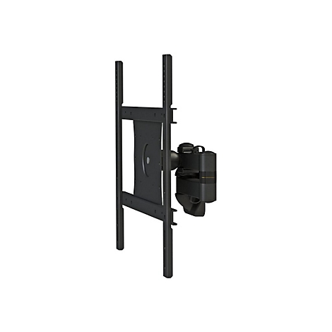 Schwarze TV-Wandhalterung mit beweglichem Arm, auf weiÃŸem Hintergrund.