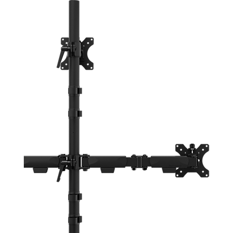 Neomounts by Newstar Monitorarm DS60-600BL2-1, für 3 Displays 10-32'/jeweils 9 kg, höhenverstell-/schwenk-/neigbar, Tischklemme, Stahl, schwarz