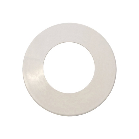 Ein weißer, ringförmiger Gegenstand auf weißem Hintergrund.