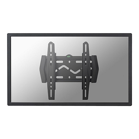 Schwarze TV-Wandhalterung, mittig auf einem neutralen Hintergrund platziert.