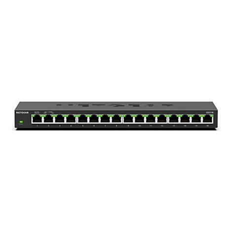 NETGEAR GS316v3 - Switch - unmanaged - 16 x 10/100/1000 - Desktop, wandmontierbar