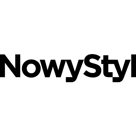 Schwarzer Schriftzug „NowyStyl“ auf weißem Hintergrund.