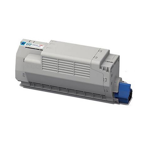 Grauer Drucker Toner mit blauer Komponente. Der Toner ist diagonal von links unten nach rechts oben ausgerichtet.