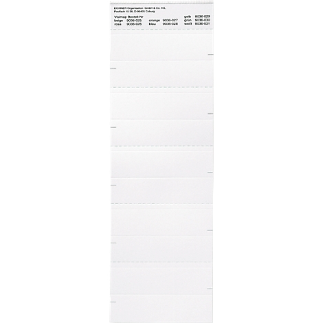 White paper with perforated lines. A text in small print is at the top left.