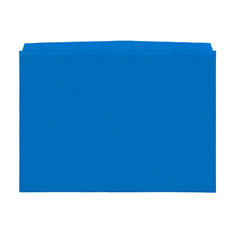 Blue file folder on a white background.