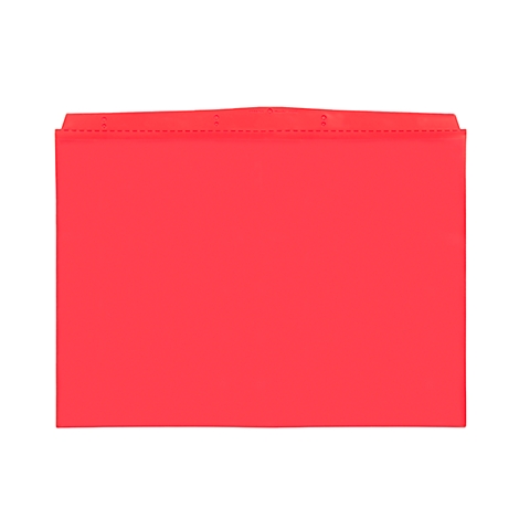 Red file folder against a white background.