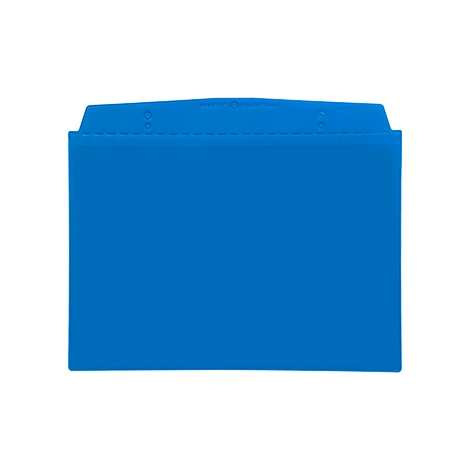 Blue document folder against a white background.