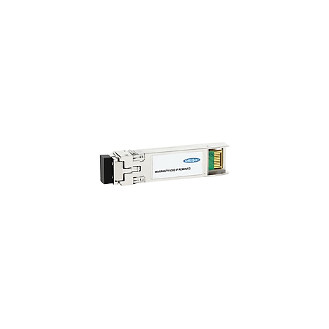 Ein silbernes SFP-Transceiver-Modul mit Aufschrift 'Origin'.