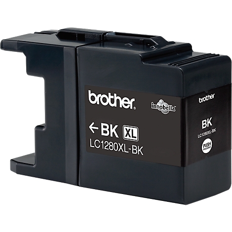 Black Brother ink cartridge, with logos and designation LC1280XL-BK.
