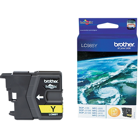 Original Brother ink cartridge LC-985Y, single pack, yellow