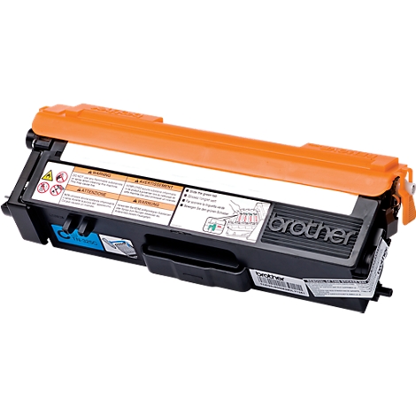 Black Brother toner cartridge with orange elements, warnings and labeling.