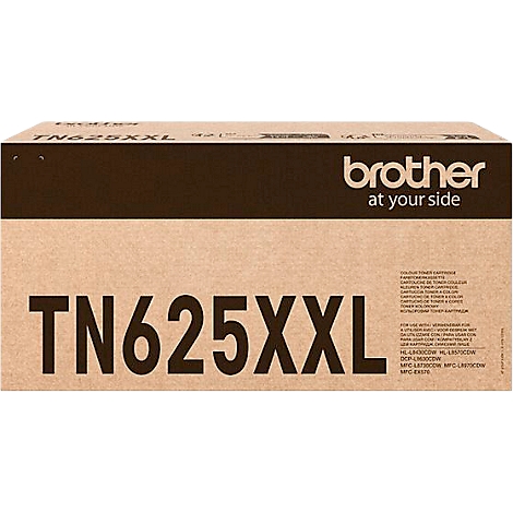 Braun-beige Brother Toner-Verpackung mit großem TN625XXL Schriftzug.