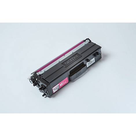 Black Brother toner cartridge with pink stripe and 'brother' inscription.