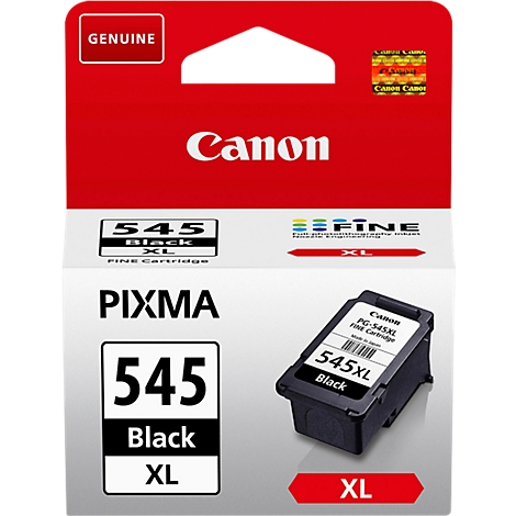 Black ink cartridge from Canon, type 545XL. The packaging is red and white.