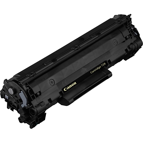 Black and gray Canon toner cartridge. Inscription: "Canon Cartridge 728".