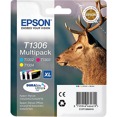 Epson T1306 Multipack ink cartridge pack with a deer.